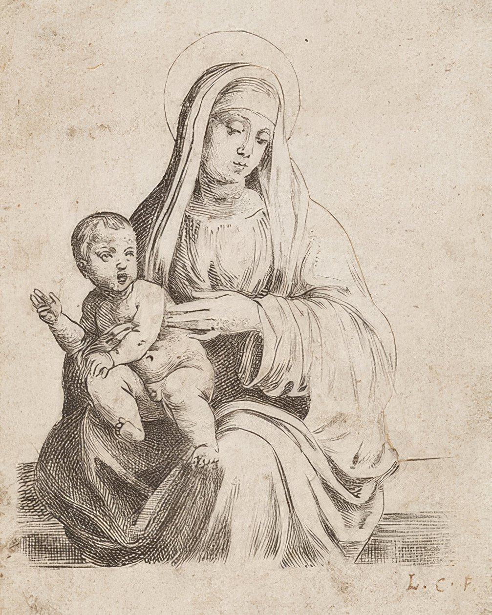 Giacomo Francia gyönyörű kis Madonnája alkotó: Lodovico Carracci