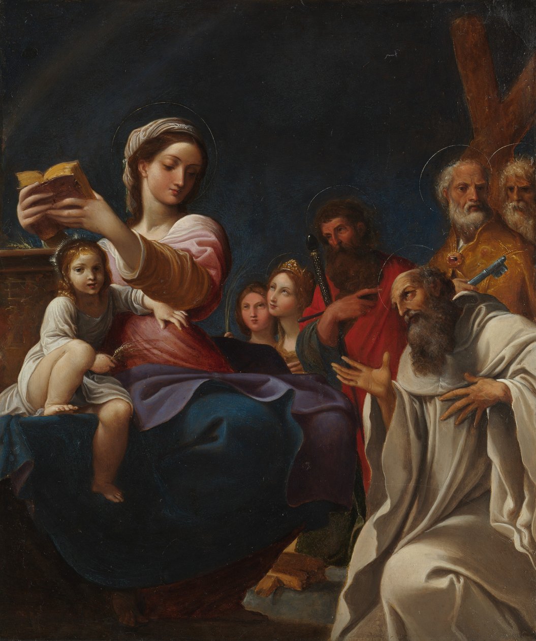 Madonna és gyermeke a szentekkel, 1607. alkotó: Lodovico Carracci