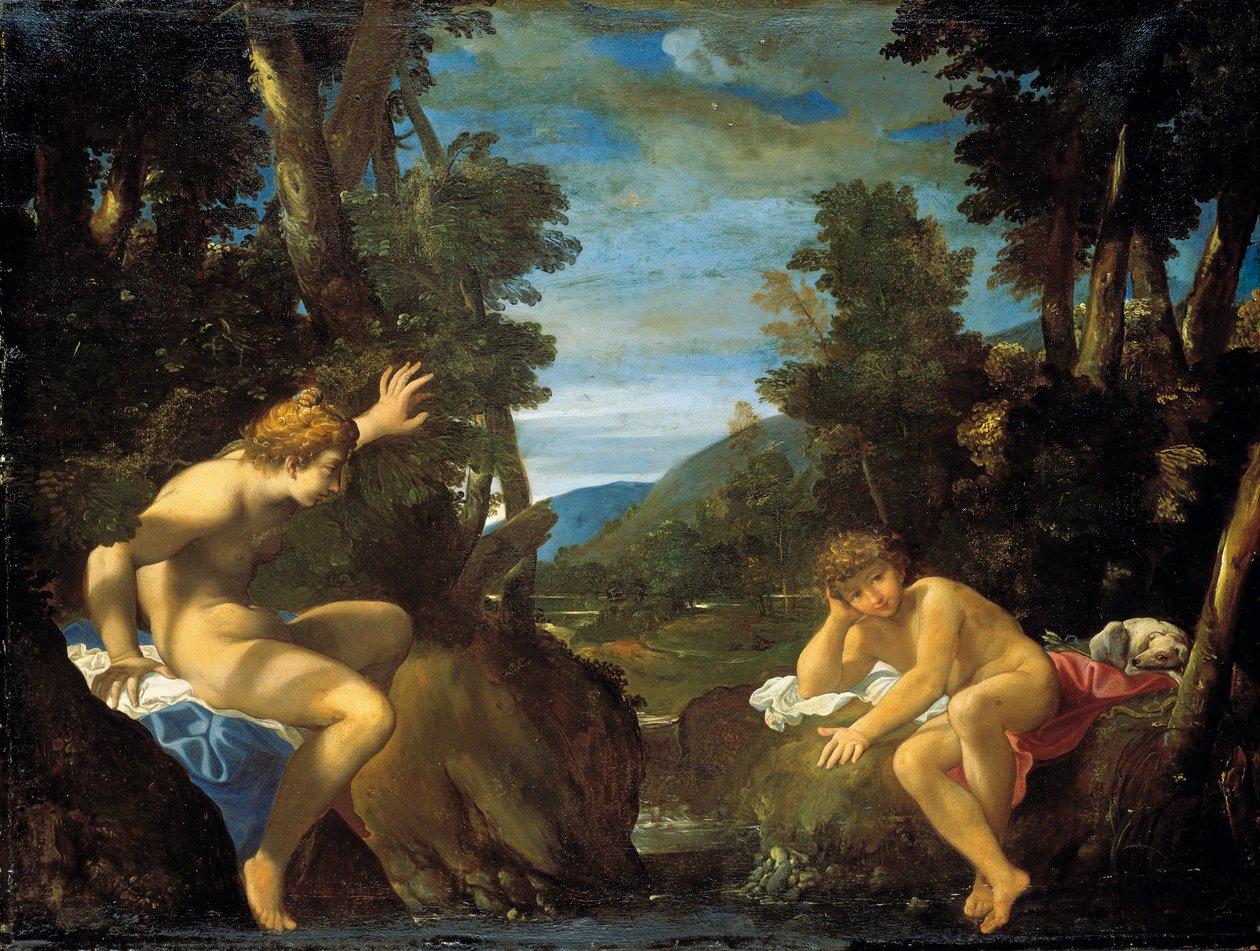 Salmacis és Hermaphroditus alkotó: Lodovico Carracci