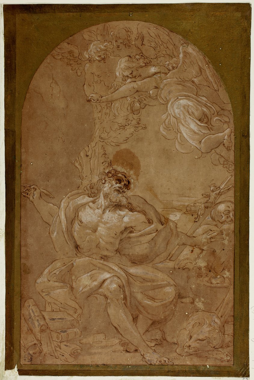 Tanulmány Szent Jeromosnak alkotó: Lodovico Carracci