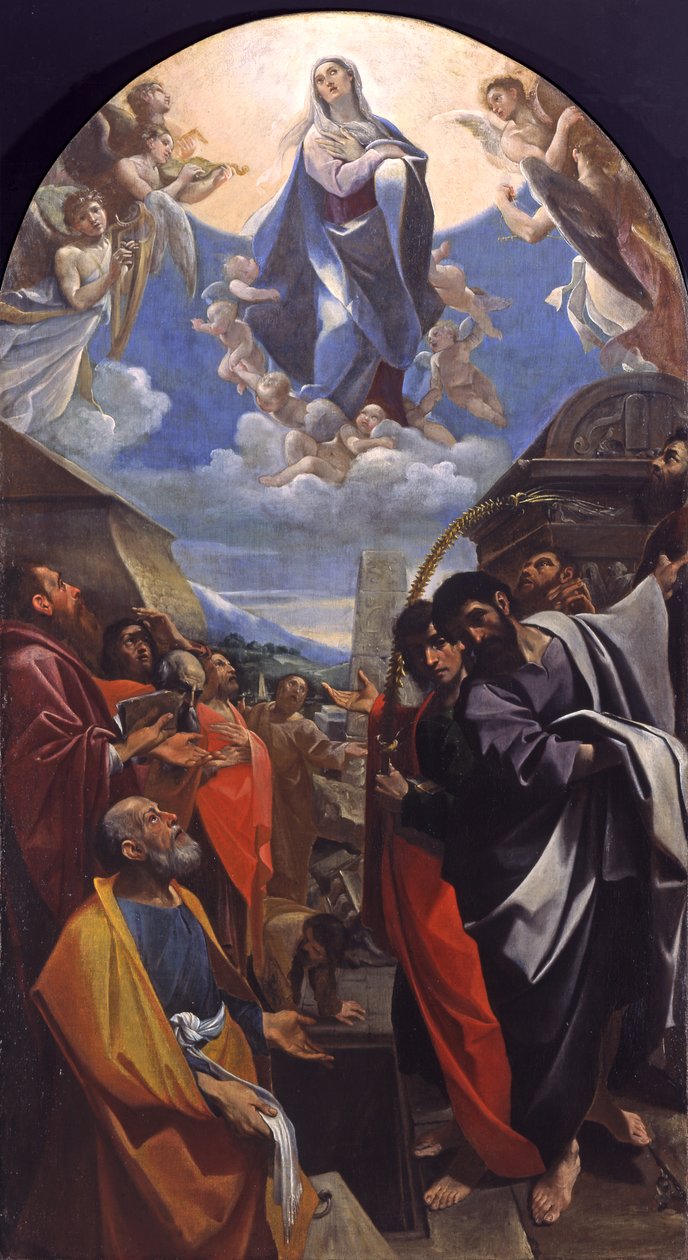 A Szűz Mennybemenetele, 1586-1587 körül alkotó: Lodovico Carracci