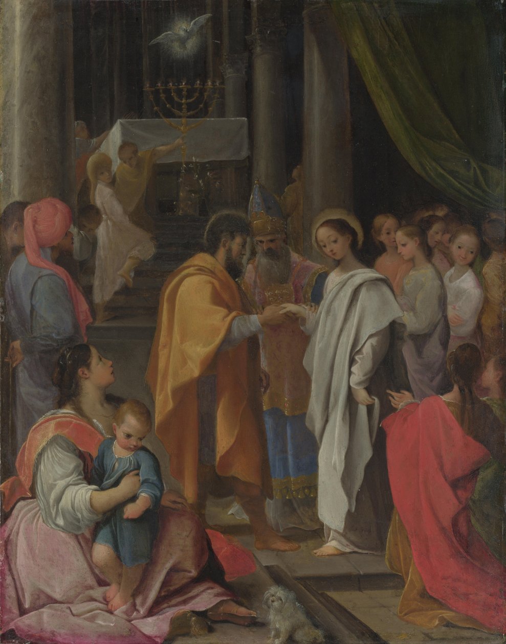 Mária és József házassága, 1590 körül alkotó: Lodovico Carracci
