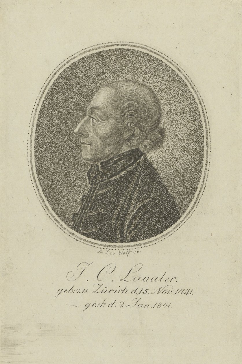 Johann Kaspar Lavater költő és fiziognómus portréja 1741-1801, c. 1810. alkotó: Loeser Leo Wolf