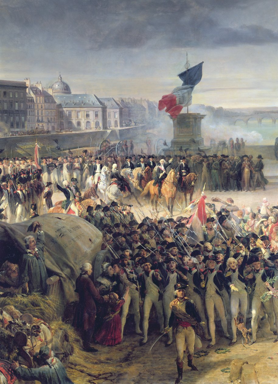 A Garde Nationale de Paris 1792 szeptemberében csatlakozik a hadsereghez, 1833-36 körül (34104. részlet) alkotó: Léon Cogniet