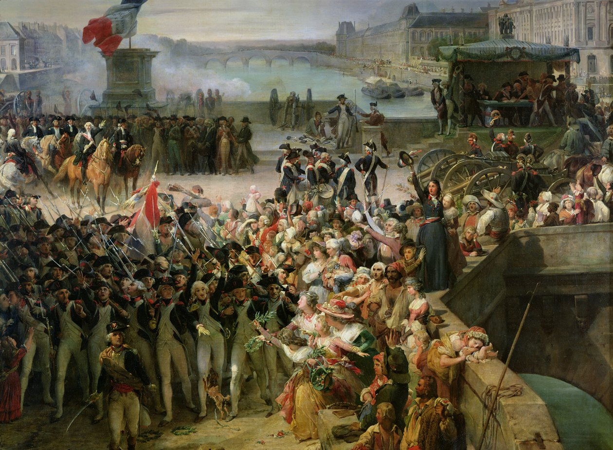 A Garde Nationale de Paris 1792 szeptemberében csatlakozik a hadsereghez, 1833-36 körül (34104. részlet) alkotó: Léon Cogniet