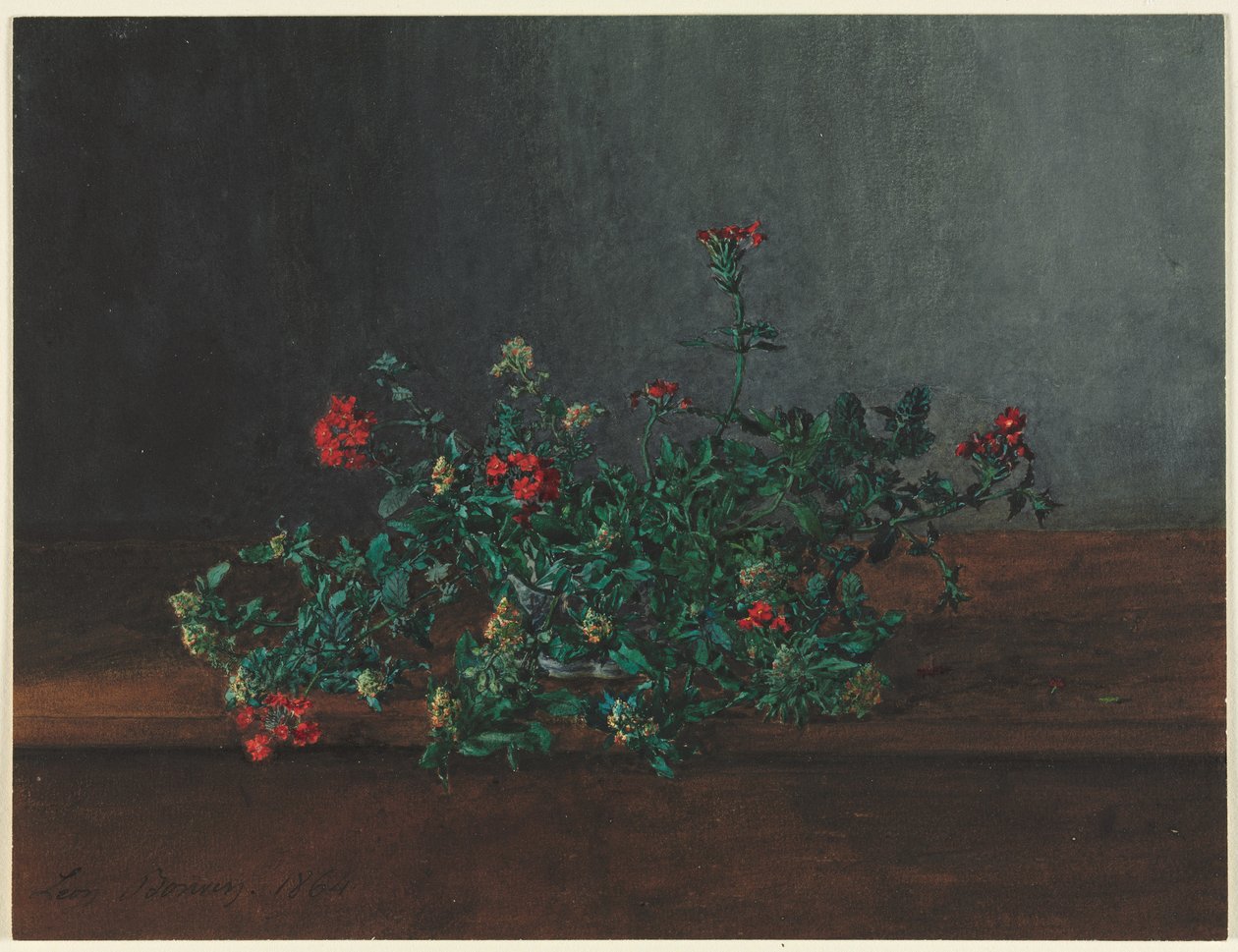 Csendélet vadvirágokkal, 1864. alkotó: Léon Bonvin