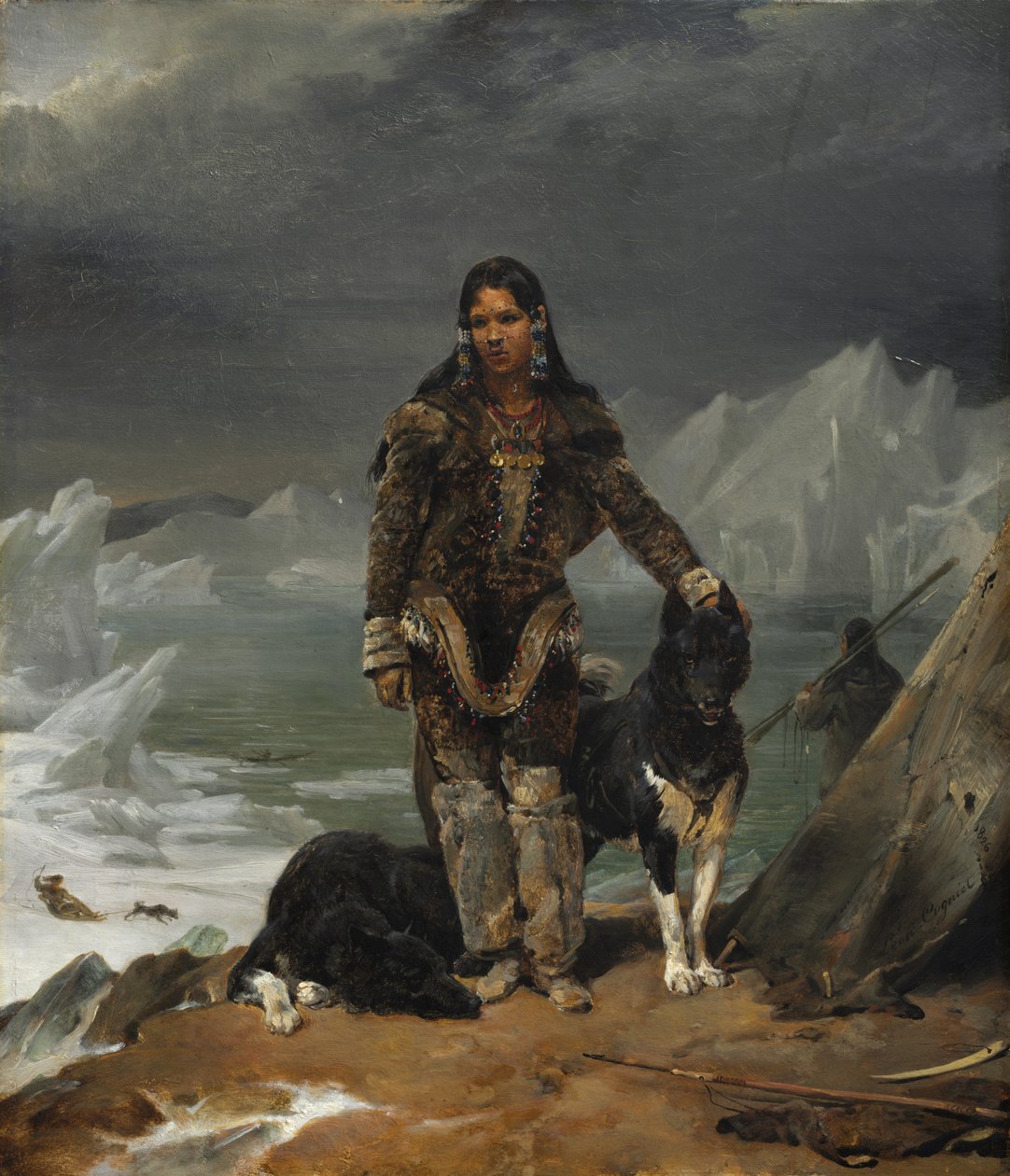 Egy nő az eszkimók földjéről, 1826. alkotó: Léon Cogniet