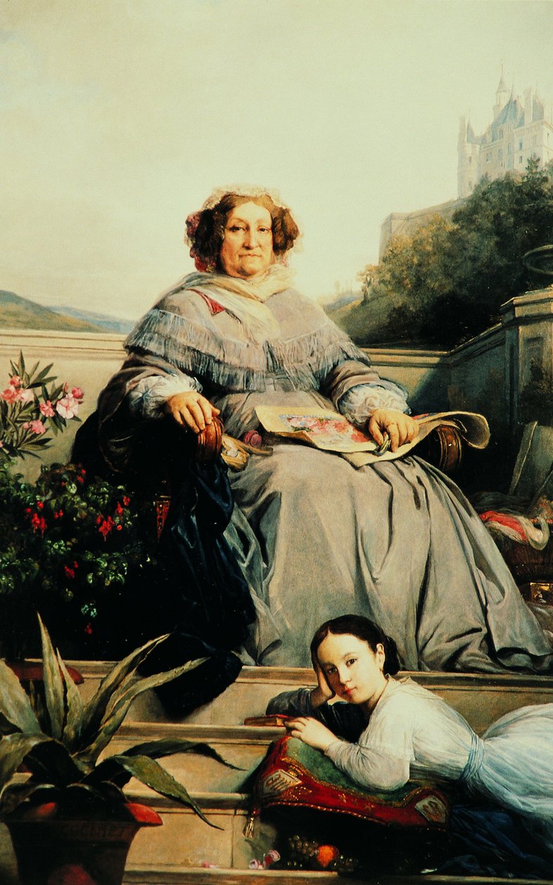 Madame Clicquot portréja, született Ponsardin 1777-1866 lányával, 1851 és 1860 között. alkotó: Léon Cogniet