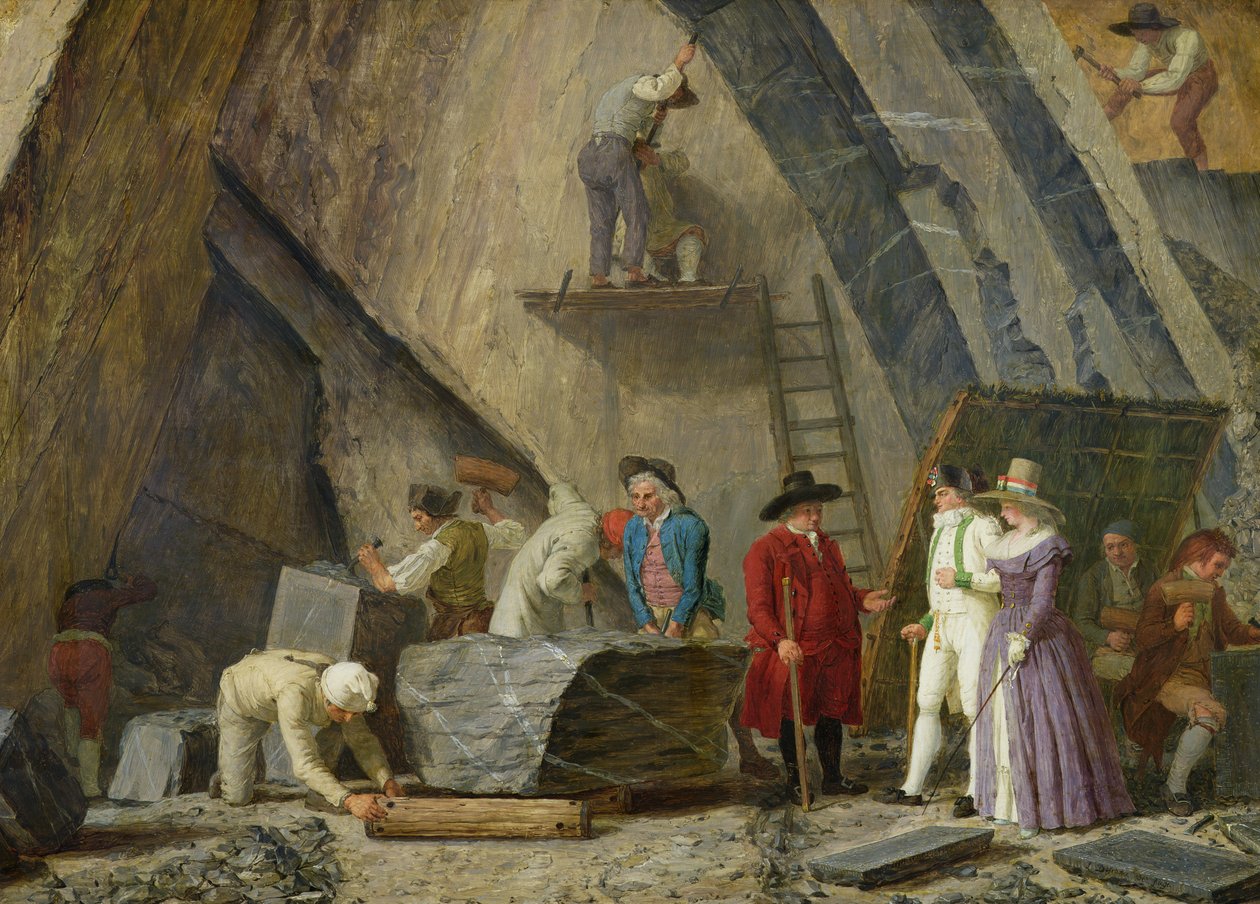Sainte-Anne márvány kitermelése a kőbányából alkotó: Léonard Defrance