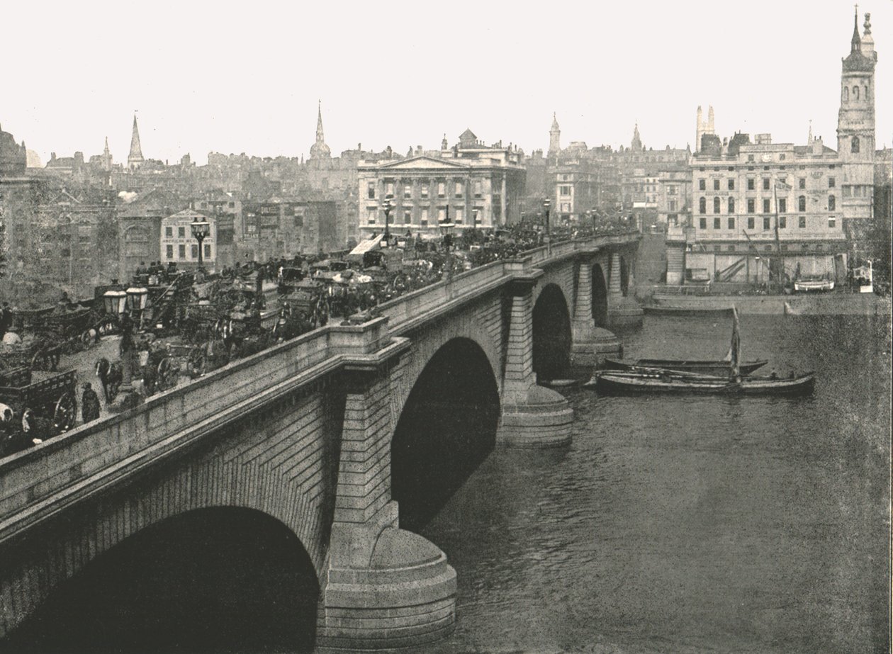 A London Bridge északra néz, 1895. alkotó: London Stereoscopic and Photographic Co