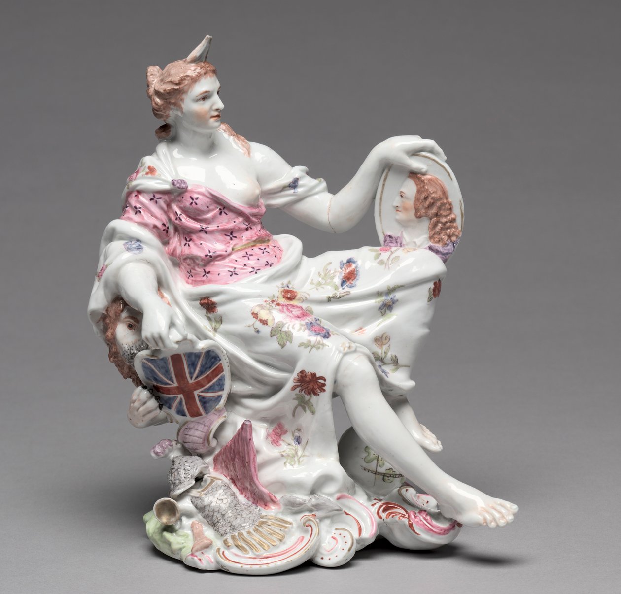 Britannia alakja, c. 1750-60. alkotó: Longton Hall Porcelain Factory