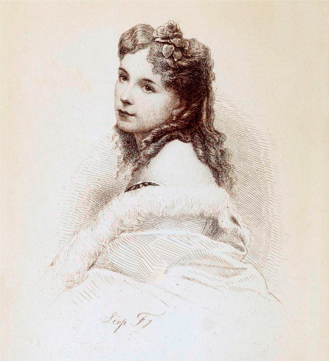 Cora Pearl metszete Léopold Flamengtől. alkotó: Leopold Flameng