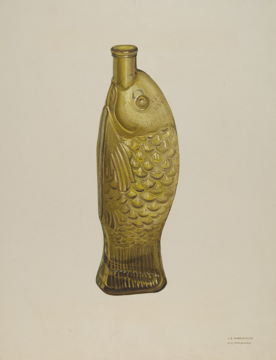 "Fish Bitters" üveg alkotó: Loraine Makimson