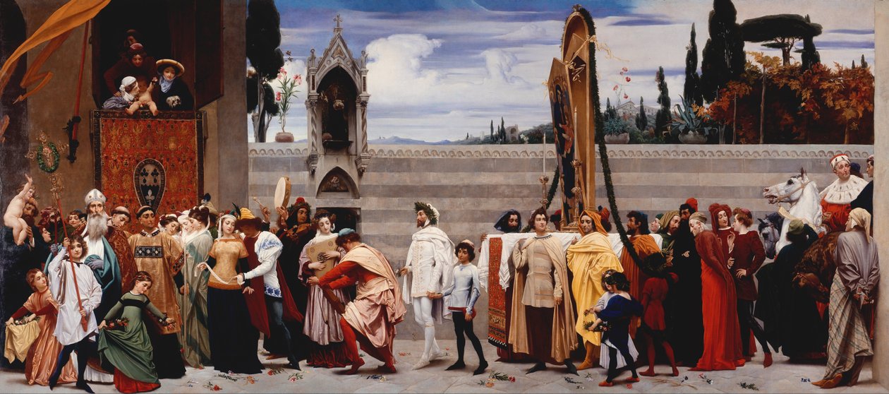 Cimabue Madonnája körmenetben alkotó: Frederic Leighton