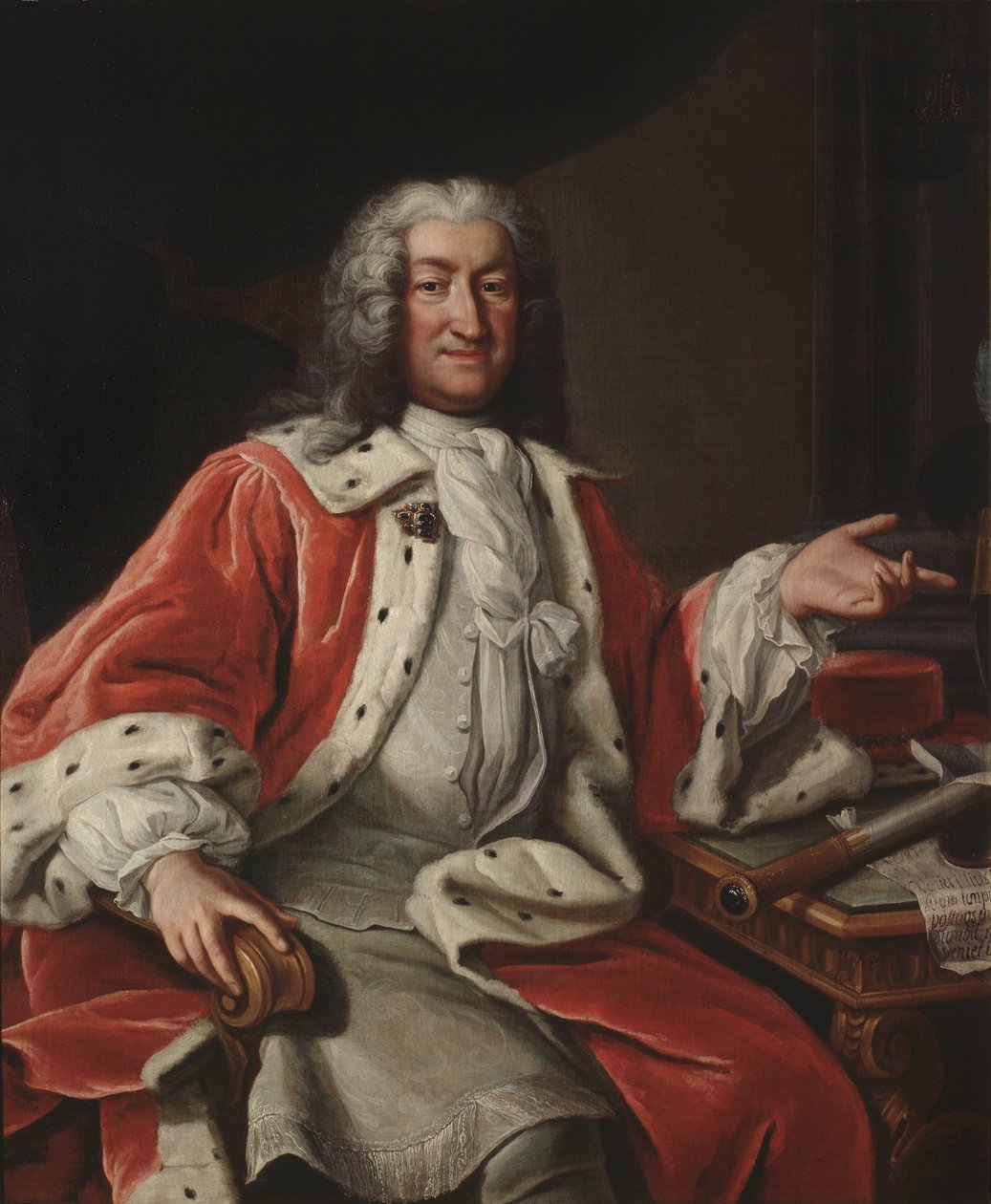 Arvid Bernard Horn af Ekebyholm portréja (1664-1742) alkotó: Lorens Pasch the Elder