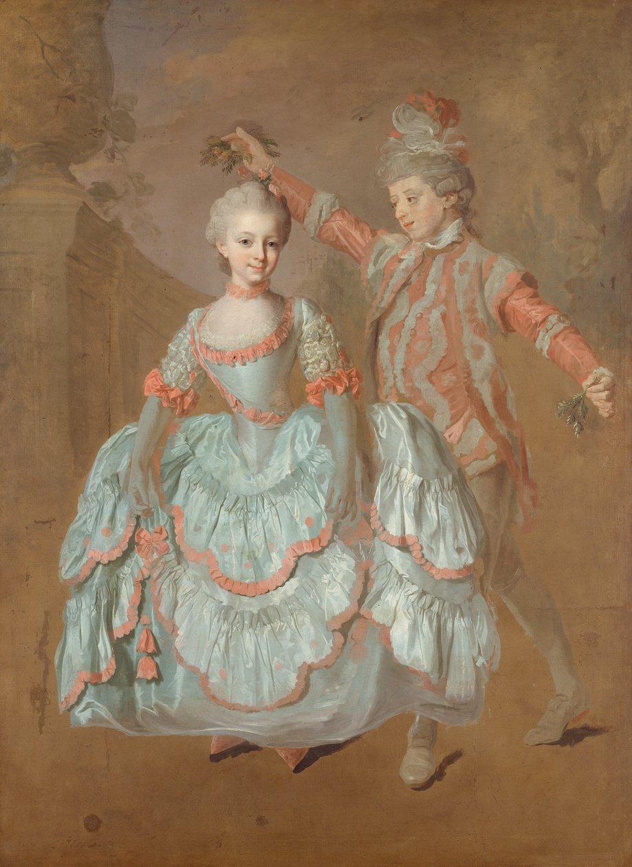 Táncoló gyerekek, 1760 körül alkotó: Lorens the Younger Pasch