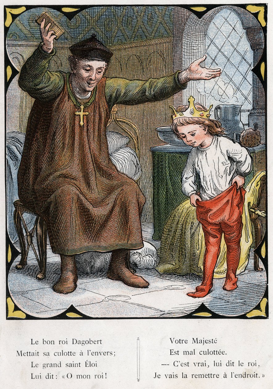 Illusztráció: Lorenz Frolich (1820-1908) a „The Good King Dagobert” című népszerű dalhoz. J. Hetzel kiadás.1880 körül. alkotó: Lorens Frolich