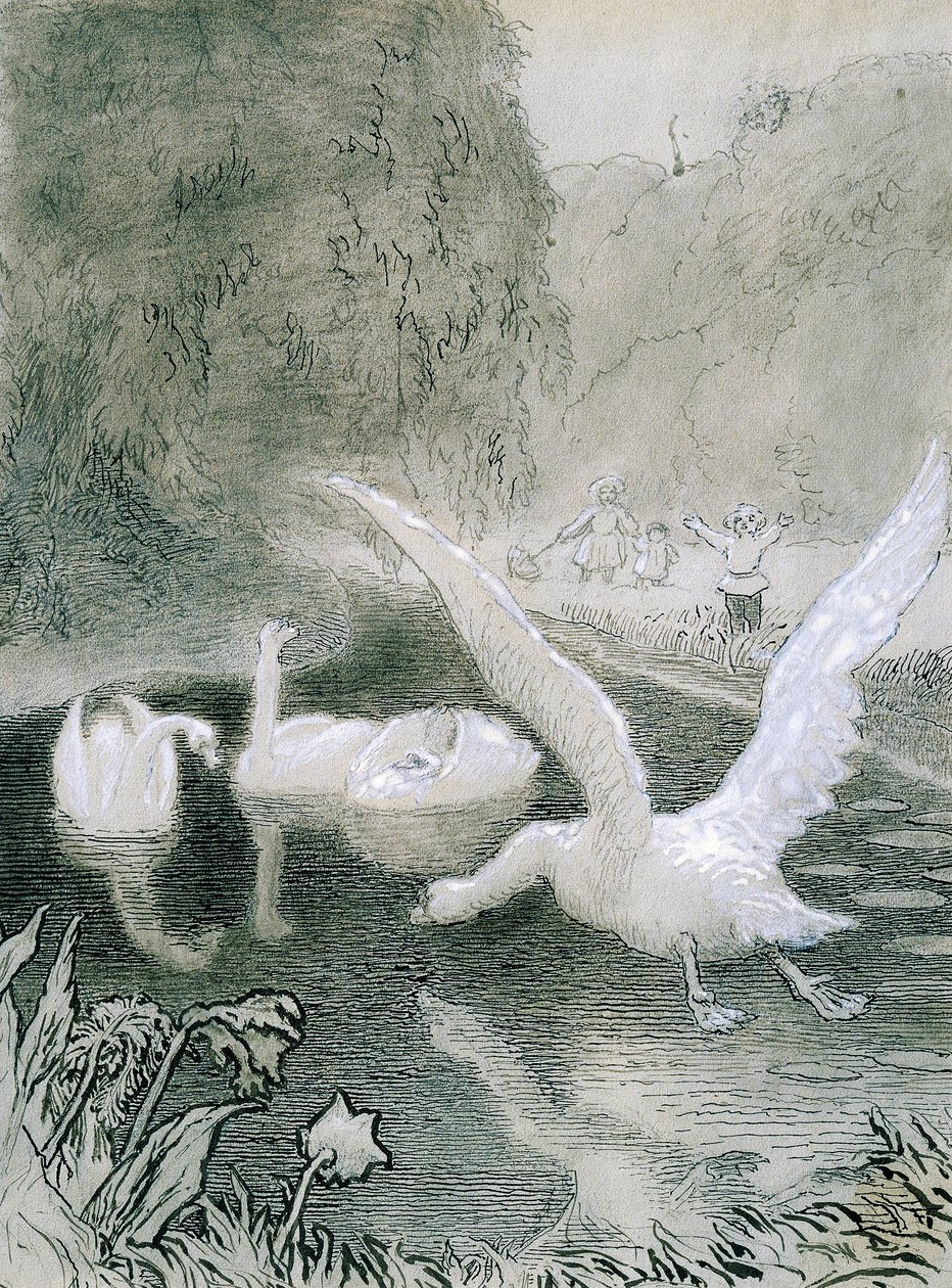 Csúnya kiskacsa, illusztráció: Lorenz Frolich (1820-1908) Hans Christian Andersen (1805-1875) meséhez alkotó: Lorens Frolich