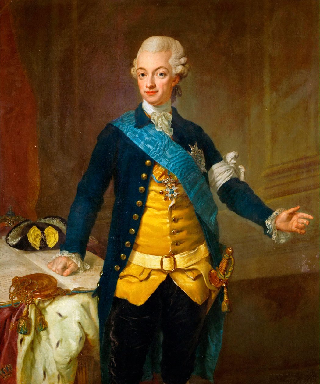 "III. Gusztáv svéd király (1771-1792) portréja" (III. Gusztáv svéd portréja) Lorenz II Pasch (1733-1805) festménye alkotó: Lorens the Younger Pasch