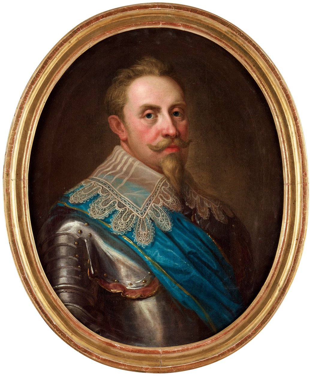 A svéd Gustave II Adolf portréja (Nagy vagy Észak oroszlánjaként ismert alkotó: Lorens the Younger Pasch