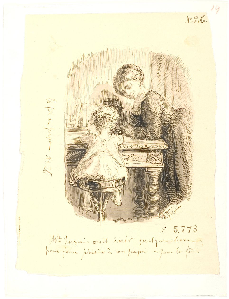 Levélírás alkotó: Lorenz Frølich