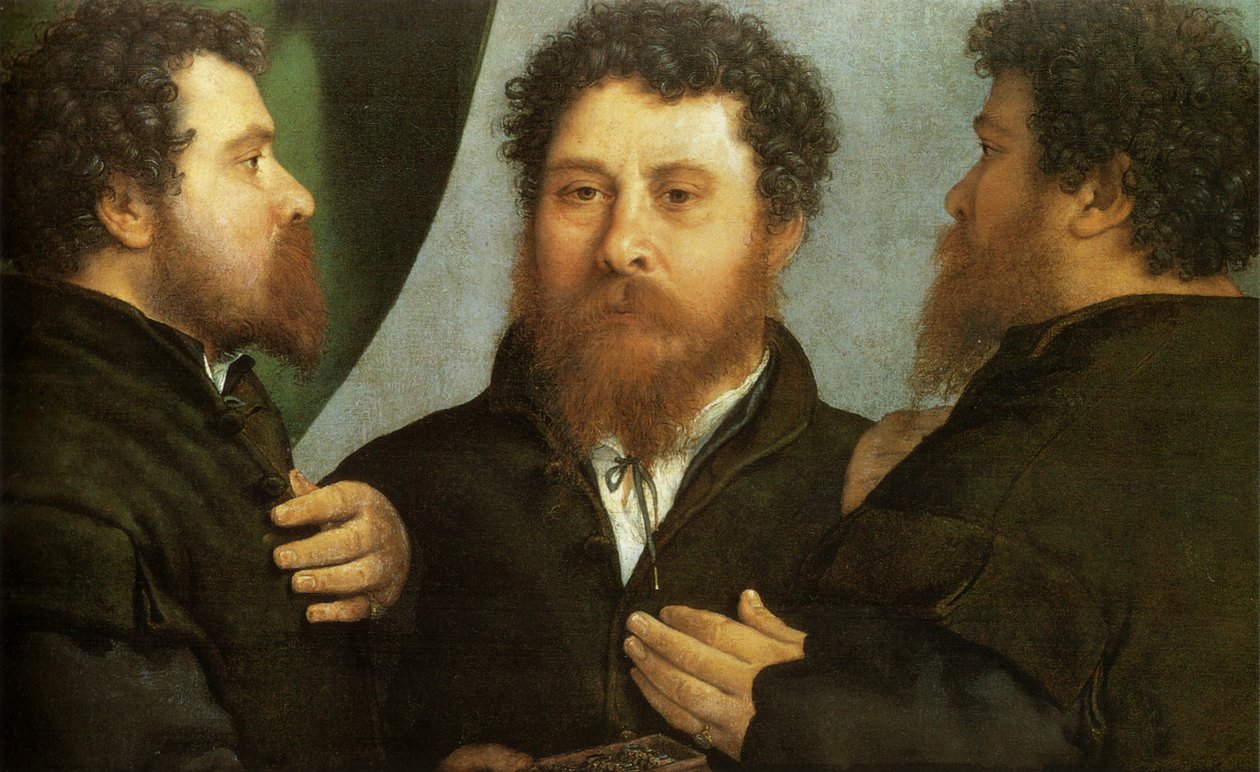 Ötvös három oldalról nézve alkotó: Lorenzo Lotto