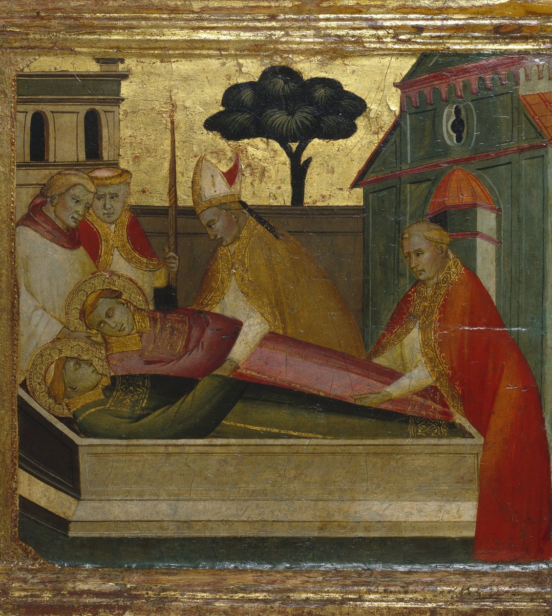 Szent Lőrincet Szent István sírjában temették el alkotó: Lorenzo di Niccolò