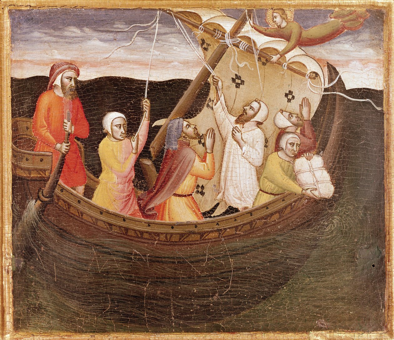 St. Fina megmenti a halászokat alkotó: Lorenzo di Niccolò