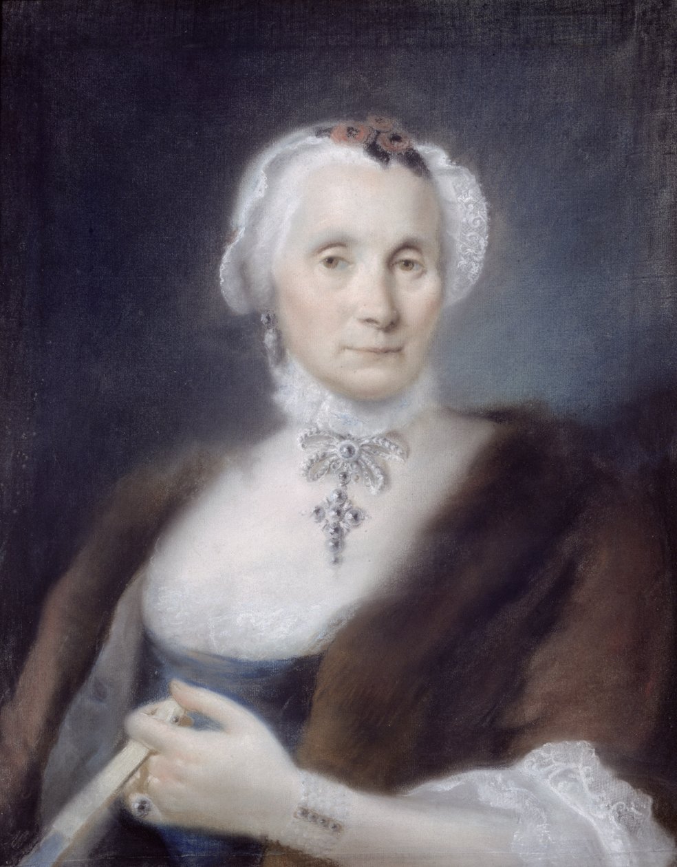 A művész anyjának, Cecilia Guardinak portréja, 1757 (pasztell) alkotó: Lorenzo Baldissera Tiepolo