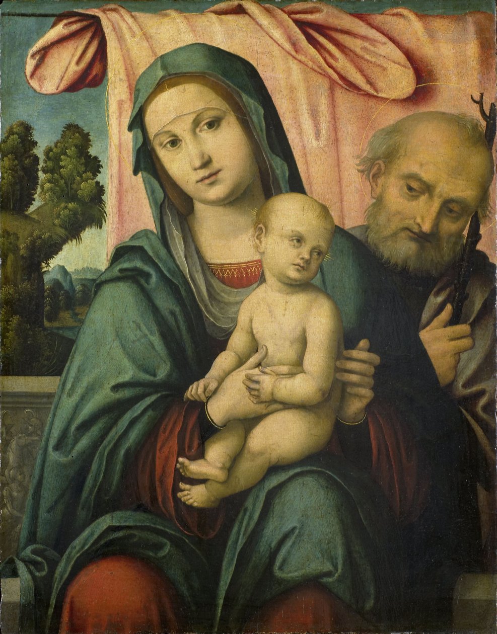 A Szent Család alkotó: Lorenzo Costa