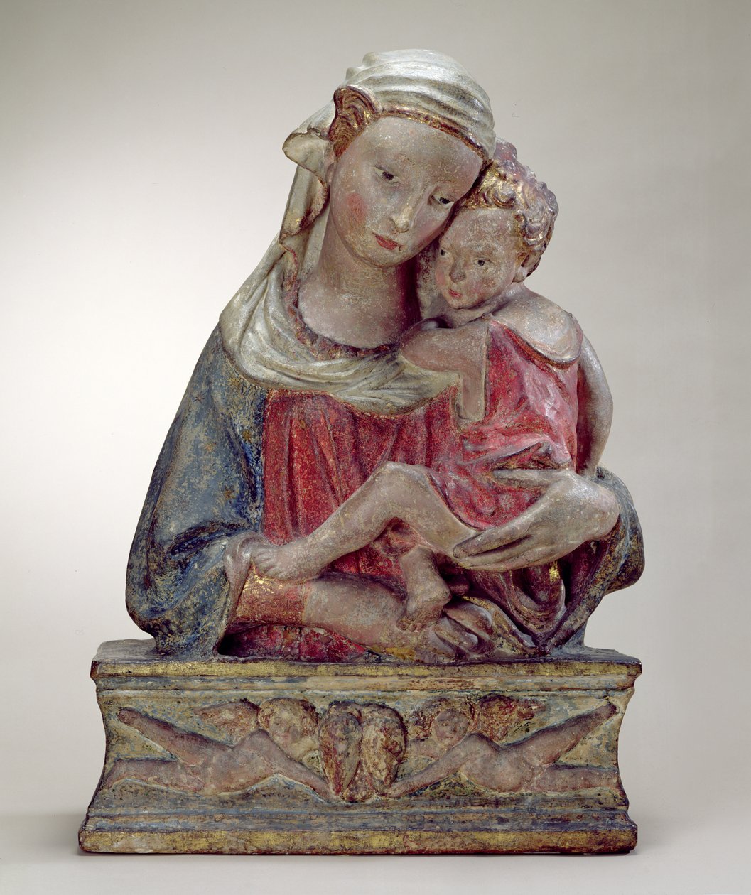 Madonna és gyermek (festett terrakotta) alkotó: Lorenzo Ghiberti