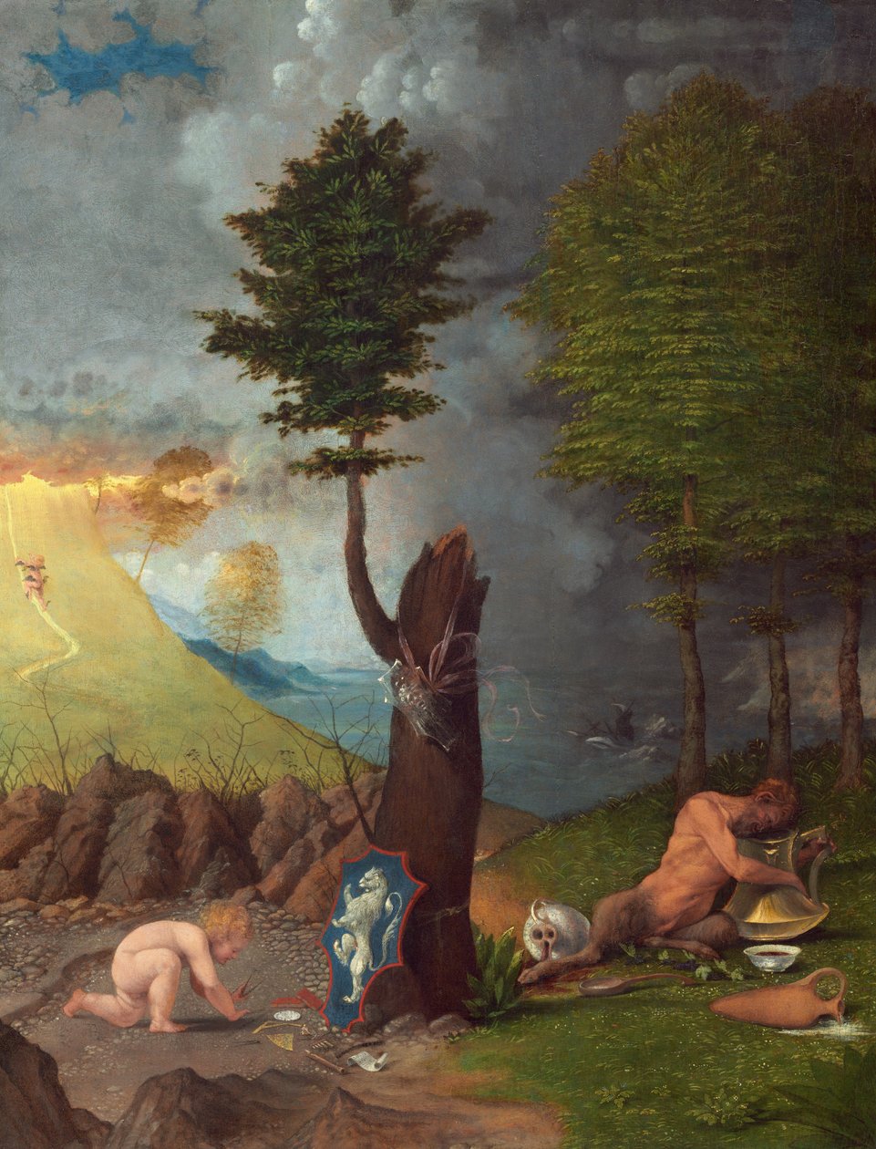 Az erény és a rossz allegóriája alkotó: Lorenzo Lotto
