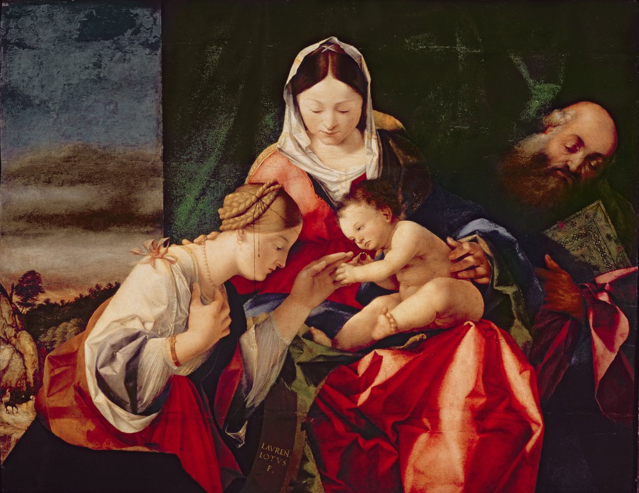 Szent Katalin misztikus házassága, 15058 alkotó: Lorenzo Lotto