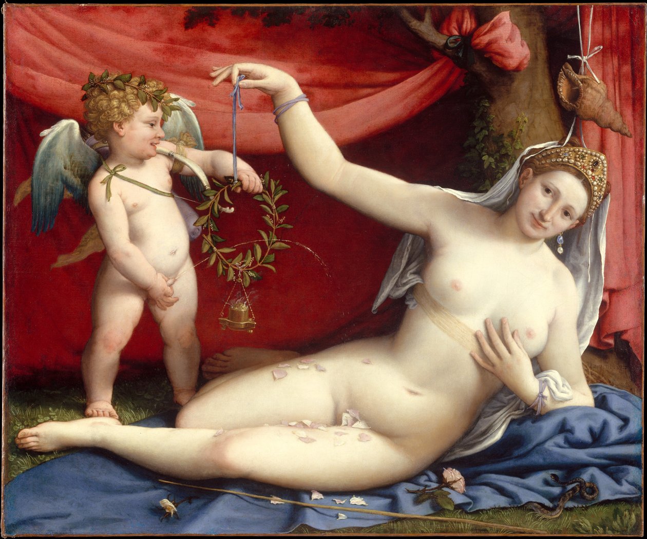 Vénusz és Ámor Vénusz és Ámor alkotó: Lorenzo Lotto