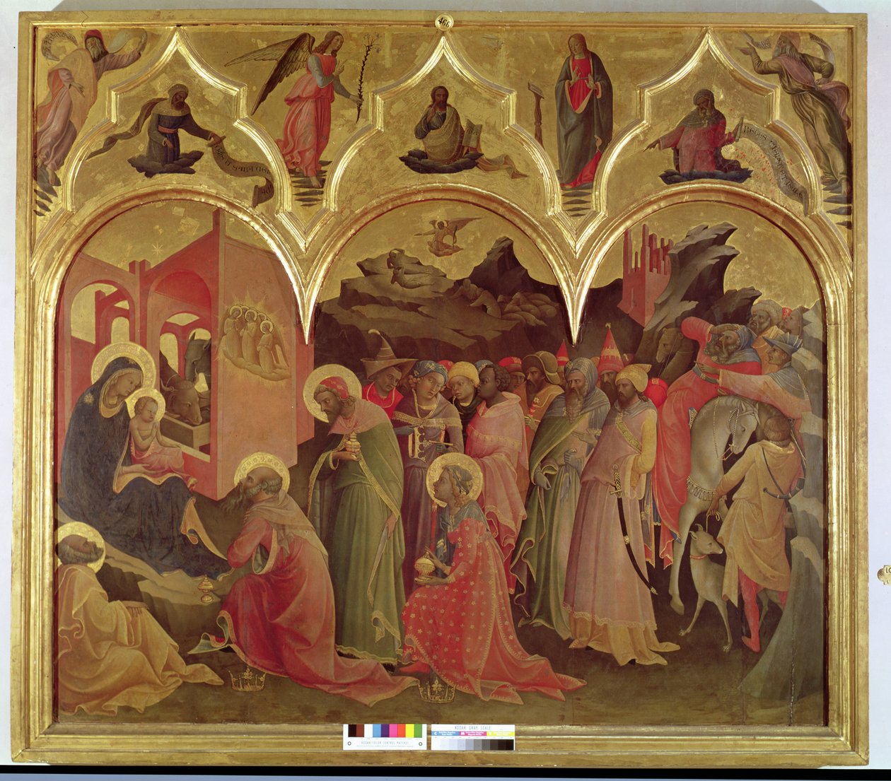 A mágusok imádása, 1422 (tempera a panelen) alkotó: Lorenzo Monaco