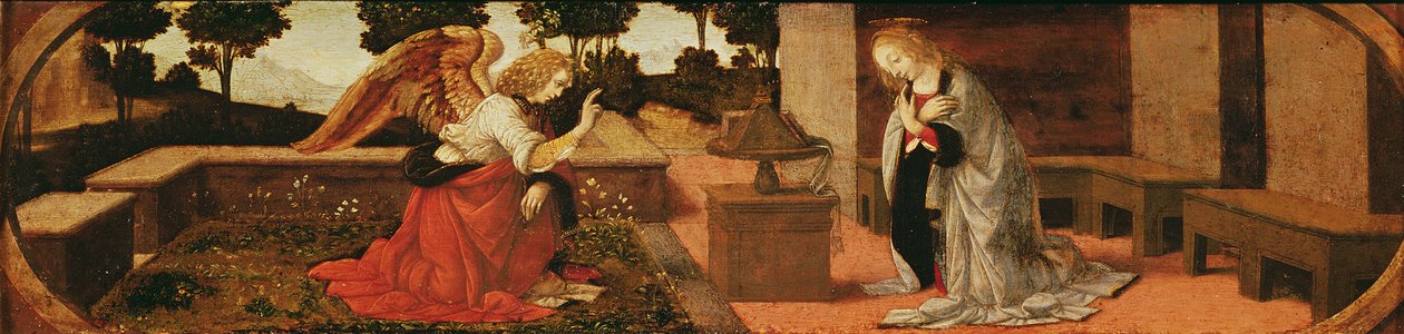 A mennybemenetel, predella panel egy oltárképből, 1478-85 alkotó: Lorenzo di Credi