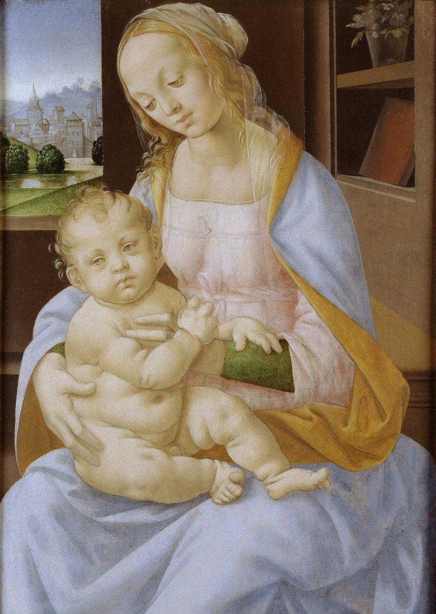 Szűz és gyermek, 15-16. század (olaj és tempera a táblán) alkotó: Lorenzo di Credi