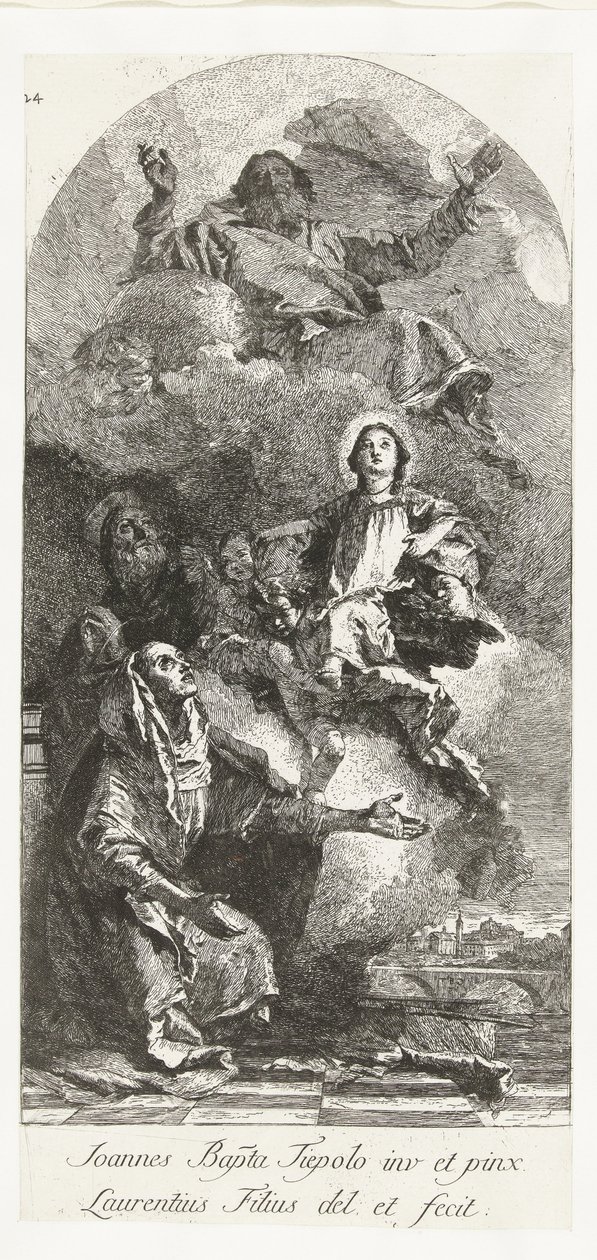 Szent Joachim és Anna az Atyaistennel és a Szűzanyával Szent Anna és Joachim Máriával és az Atyaistennel alkotó: Lorenzo Baldissera Tiepolo