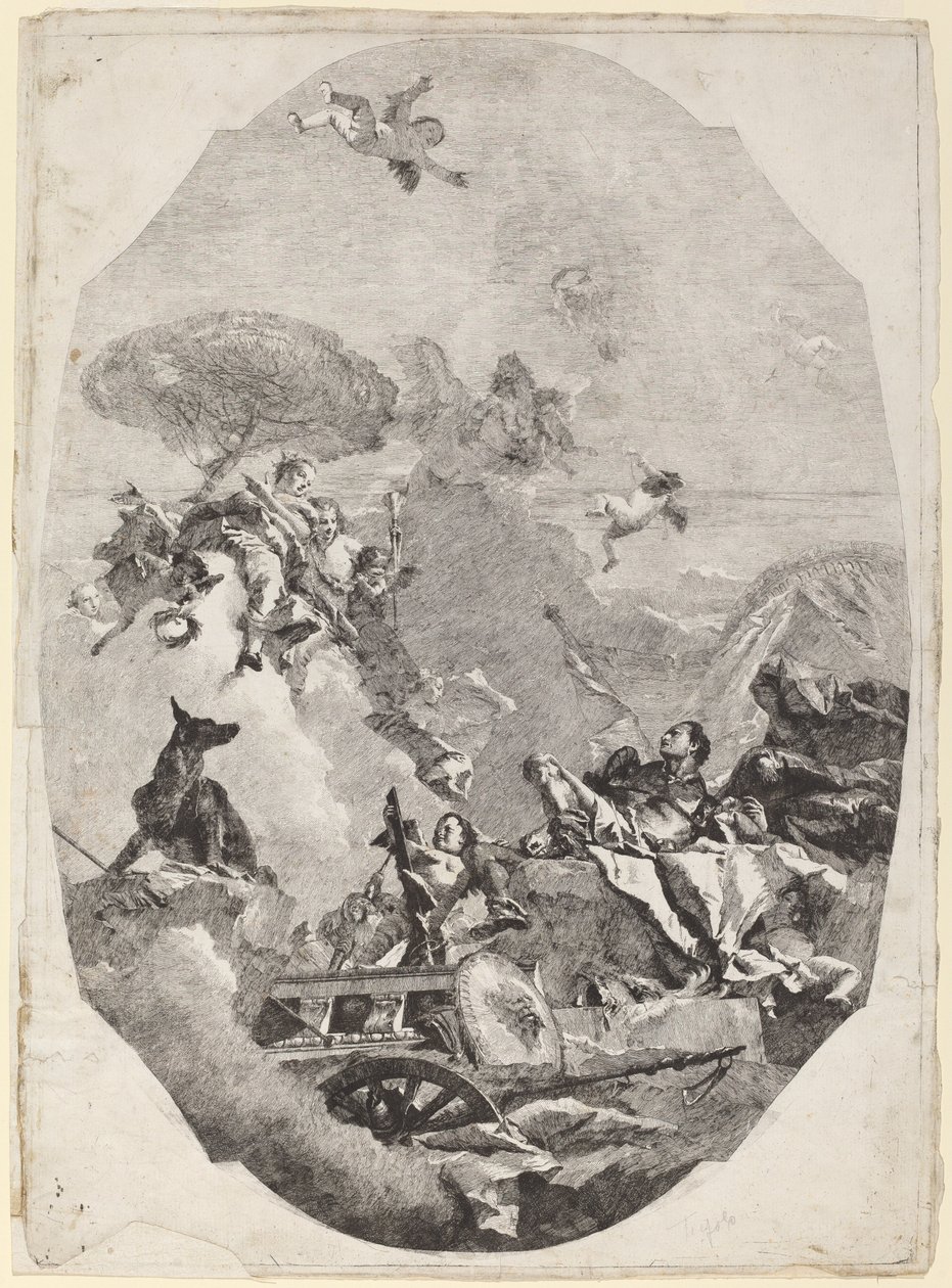 A Mars diadala alkotó: Lorenzo Baldissera Tiepolo after Giovanni Battista Tiepolo