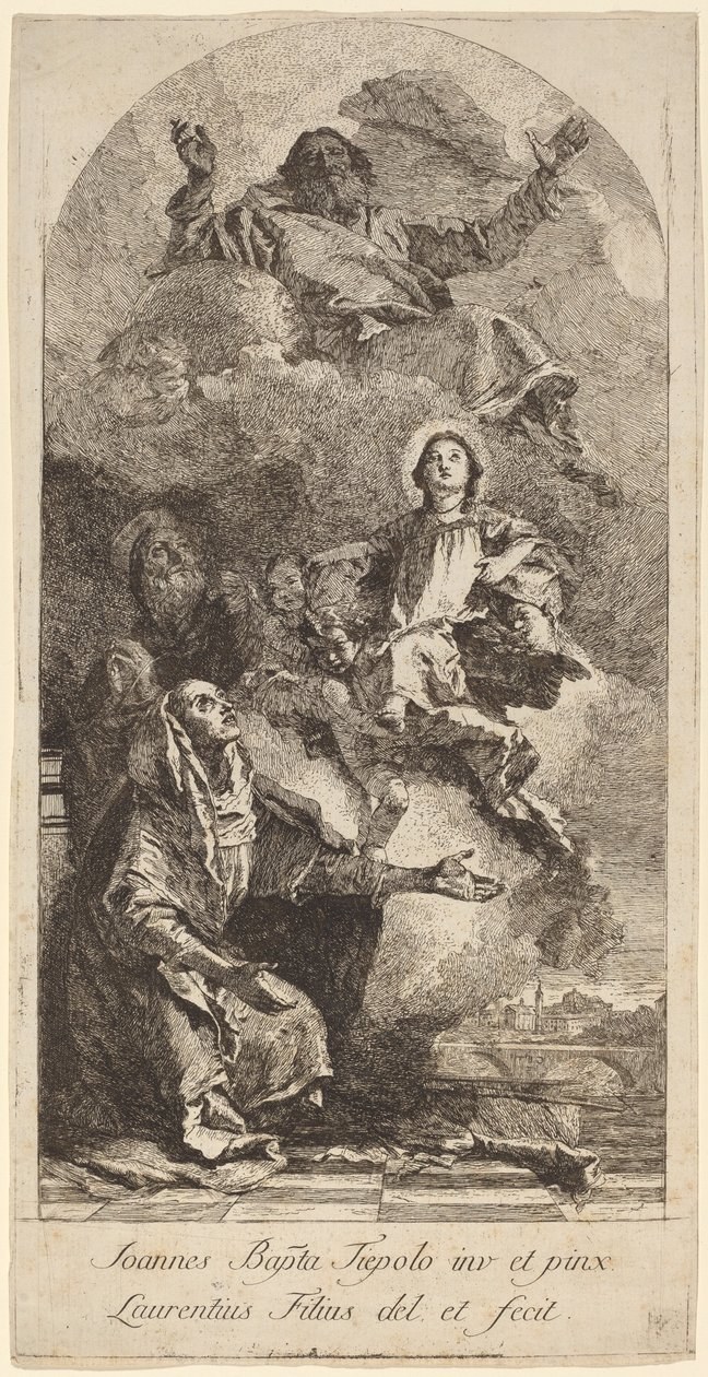 Szent Anna látomása alkotó: Lorenzo Baldissera Tiepolo after Giovanni Battista Tiepolo