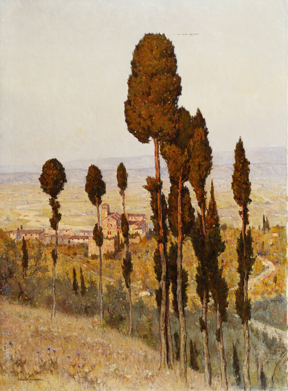 San Francesco, Assisi (olaj, vászon) alkotó: Lorenzo Cecconi