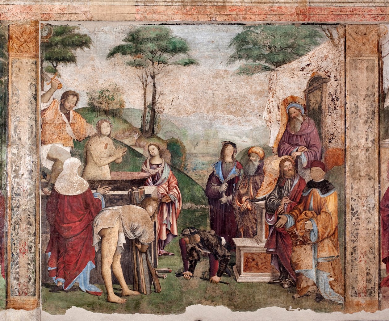 Szent Cecília élete: A Szent vértanúsága (freskó alkotó: Lorenzo Costa