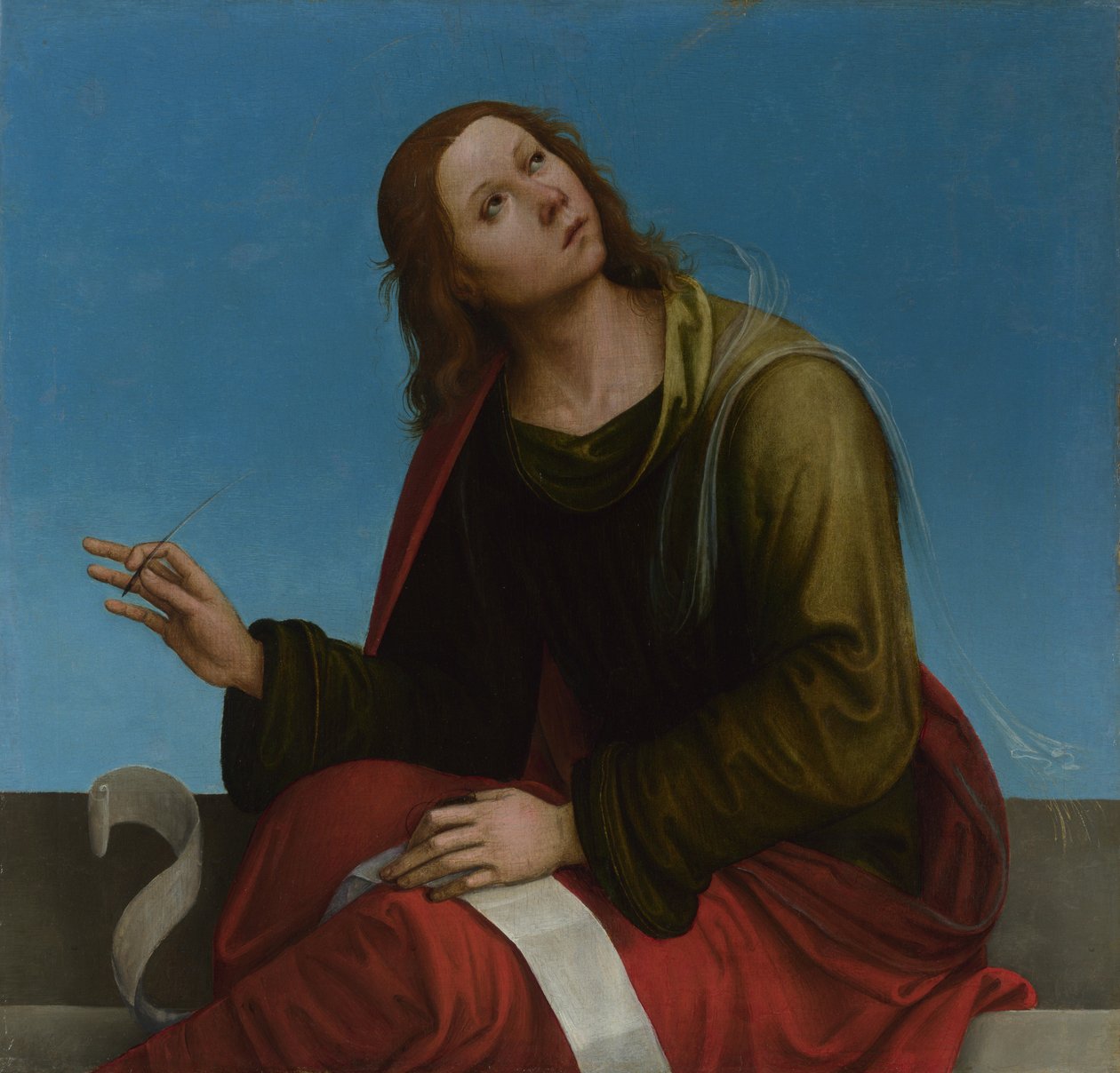 Szent János evangélista főoltárkép, S. Pietro oratóriuma Vincoliban, 1505 alkotó: Lorenzo Costa