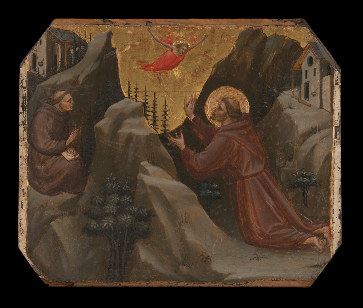 Szent Ferenc a Stigmatát fogadja alkotó: Lorenzo Ghiberti