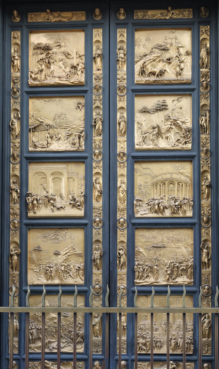 A Paradicsom Kapuja a firenzei keresztelőkápolnában, 1425-1452 alkotó: Lorenzo Ghiberti