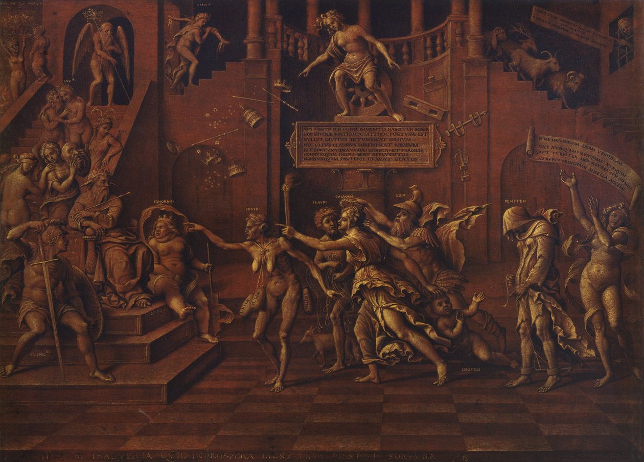 Szerencse allegóriája, 1523 körül (olaj, panel) alkotó: Lorenzo Leonbruno