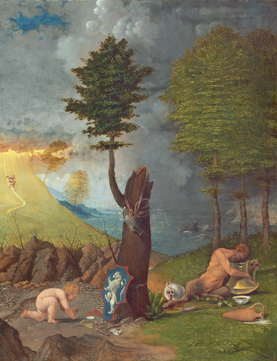 Az erény és a gonosz allegóriája alkotó: Lorenzo Lotto
