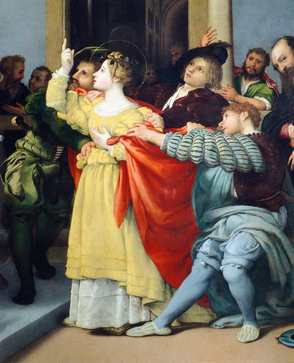 Szent Lucia oltárképe vagy Szent Lucia a bíró előtt alkotó: Lorenzo Lotto