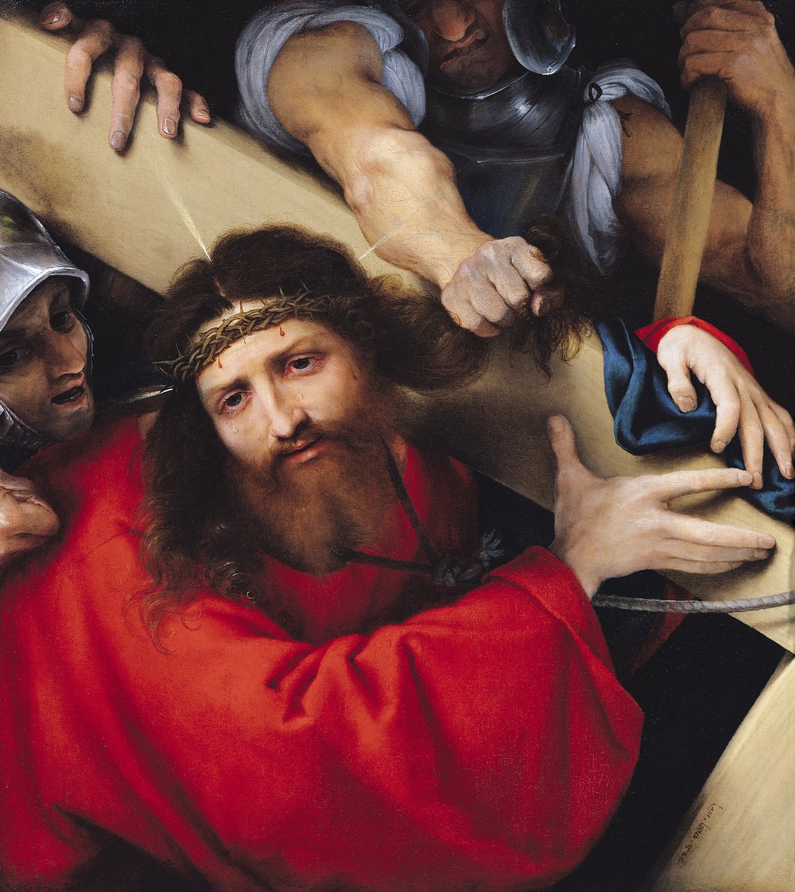 A keresztet hordozó Krisztus, 1526 alkotó: Lorenzo Lotto