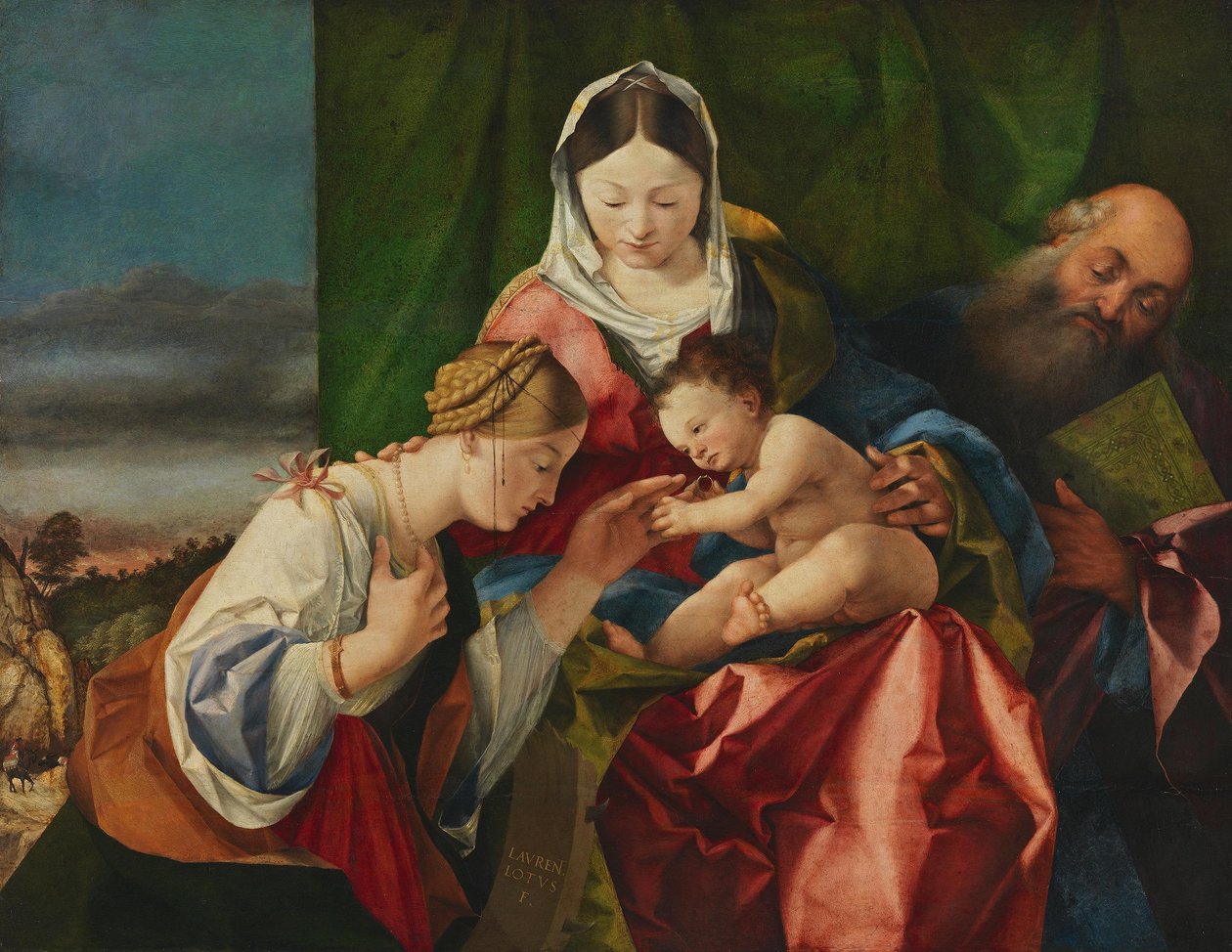 Szent Katalin misztikus házassága alkotó: Lorenzo Lotto
